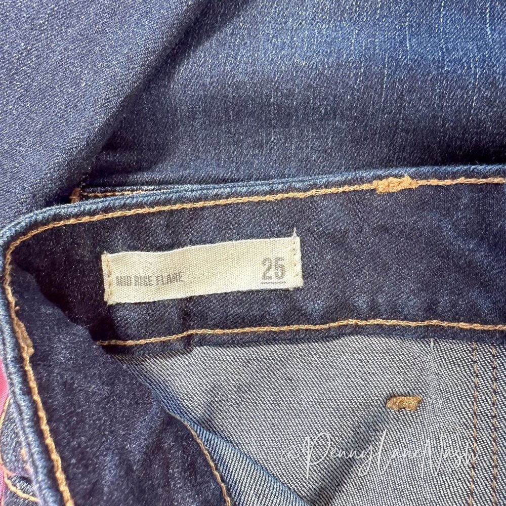 Harper Heritage Mid Rise Flare Patch Pockets Jeans - Picture 5 of 9